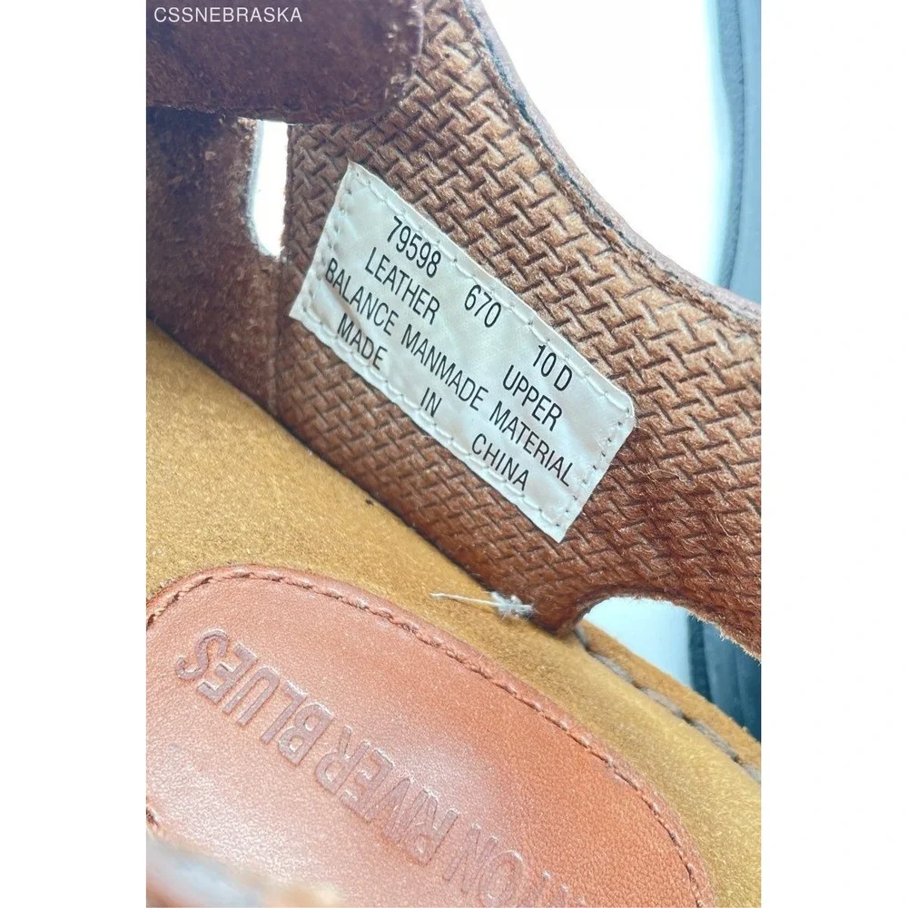 Canyon River Brawn Mens Vintage Leather‎ Sandals - Size 10D